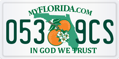 FL license plate 0539CS