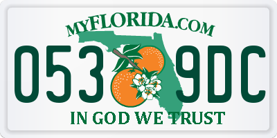 FL license plate 0539DC