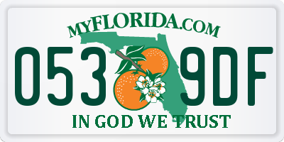 FL license plate 0539DF
