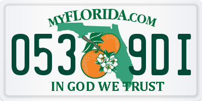 FL license plate 0539DI