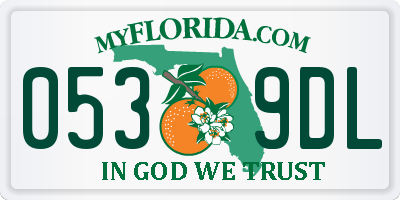 FL license plate 0539DL