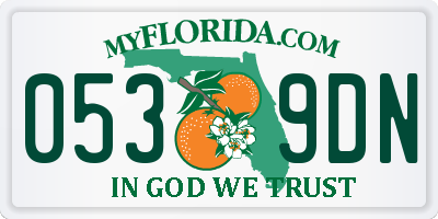 FL license plate 0539DN