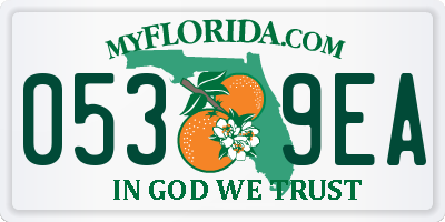 FL license plate 0539EA