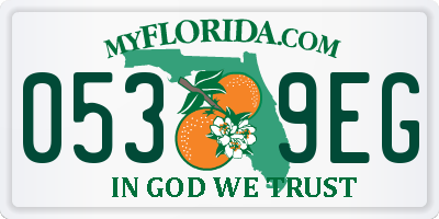 FL license plate 0539EG