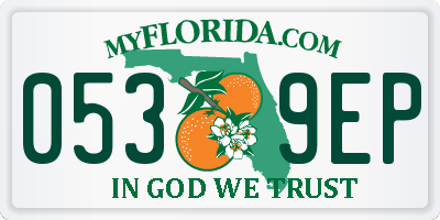 FL license plate 0539EP