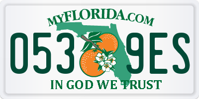 FL license plate 0539ES