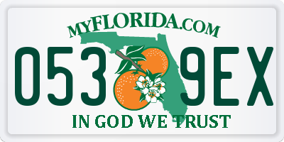 FL license plate 0539EX