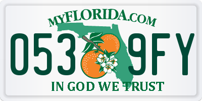 FL license plate 0539FY