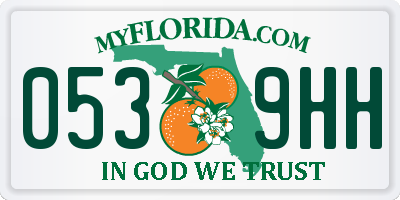 FL license plate 0539HH