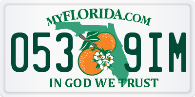 FL license plate 0539IM