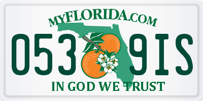 FL license plate 0539IS