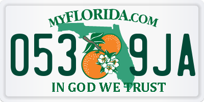 FL license plate 0539JA