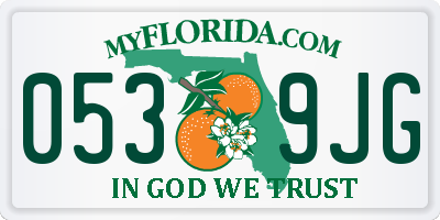 FL license plate 0539JG