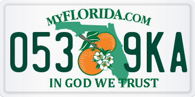 FL license plate 0539KA