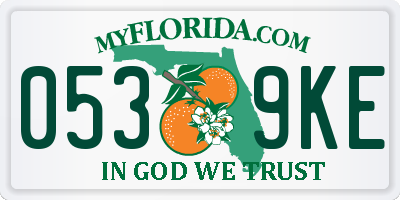 FL license plate 0539KE