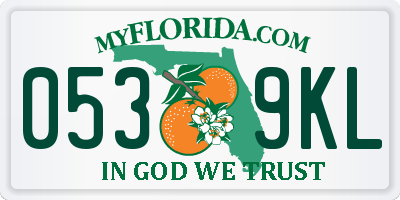 FL license plate 0539KL