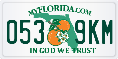 FL license plate 0539KM