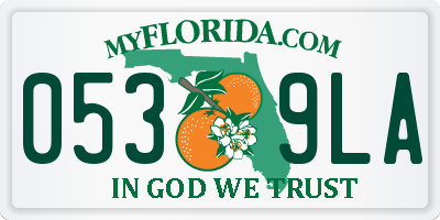 FL license plate 0539LA
