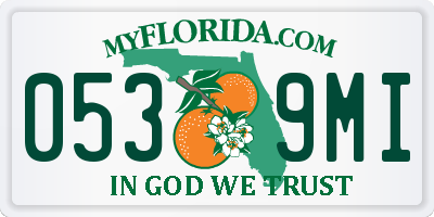FL license plate 0539MI