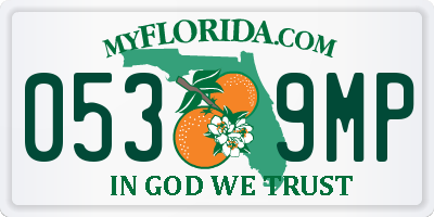 FL license plate 0539MP