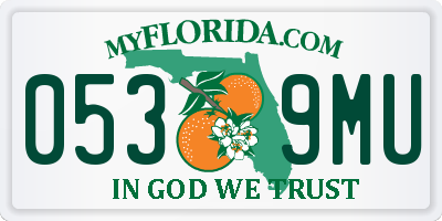 FL license plate 0539MU