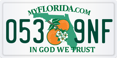 FL license plate 0539NF