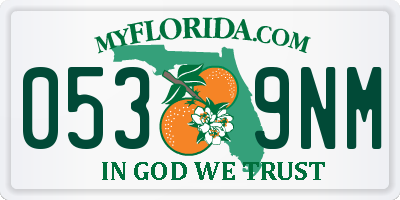 FL license plate 0539NM