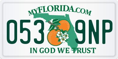 FL license plate 0539NP