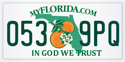 FL license plate 0539PQ