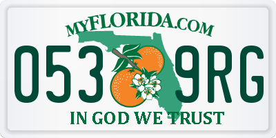 FL license plate 0539RG