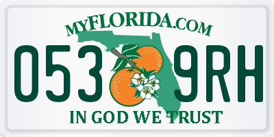 FL license plate 0539RH
