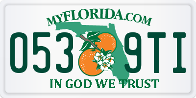FL license plate 0539TI