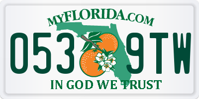 FL license plate 0539TW
