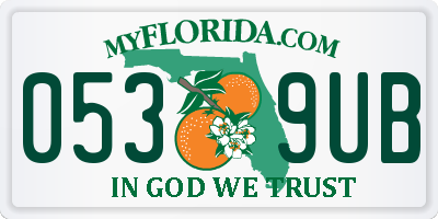 FL license plate 0539UB