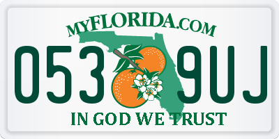 FL license plate 0539UJ
