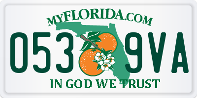 FL license plate 0539VA
