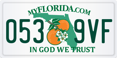 FL license plate 0539VF