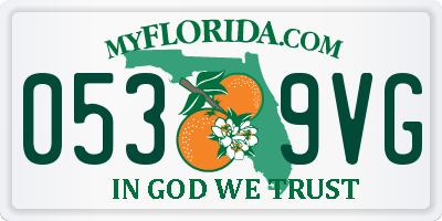 FL license plate 0539VG