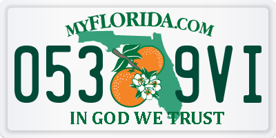 FL license plate 0539VI