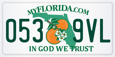 FL license plate 0539VL
