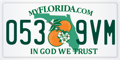 FL license plate 0539VM