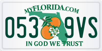 FL license plate 0539VS