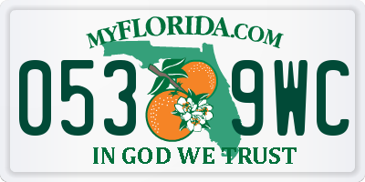 FL license plate 0539WC