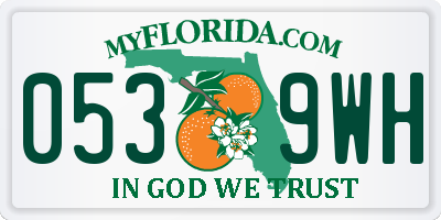 FL license plate 0539WH