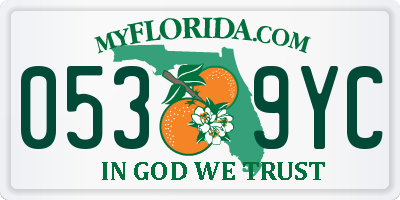 FL license plate 0539YC