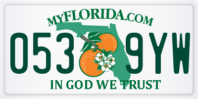 FL license plate 0539YW