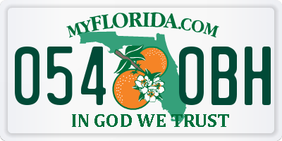 FL license plate 0540BH