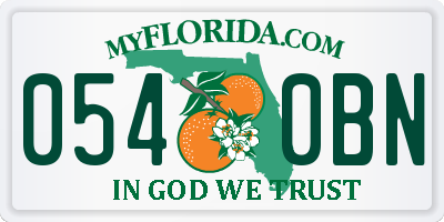 FL license plate 0540BN