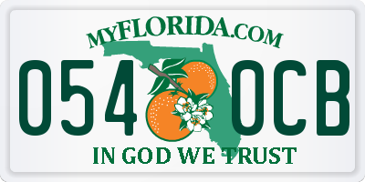 FL license plate 0540CB