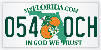 FL license plate 0540CH